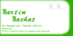 martin machat business card